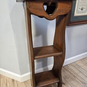 Heart-Shaped Brown Wooden Shelf